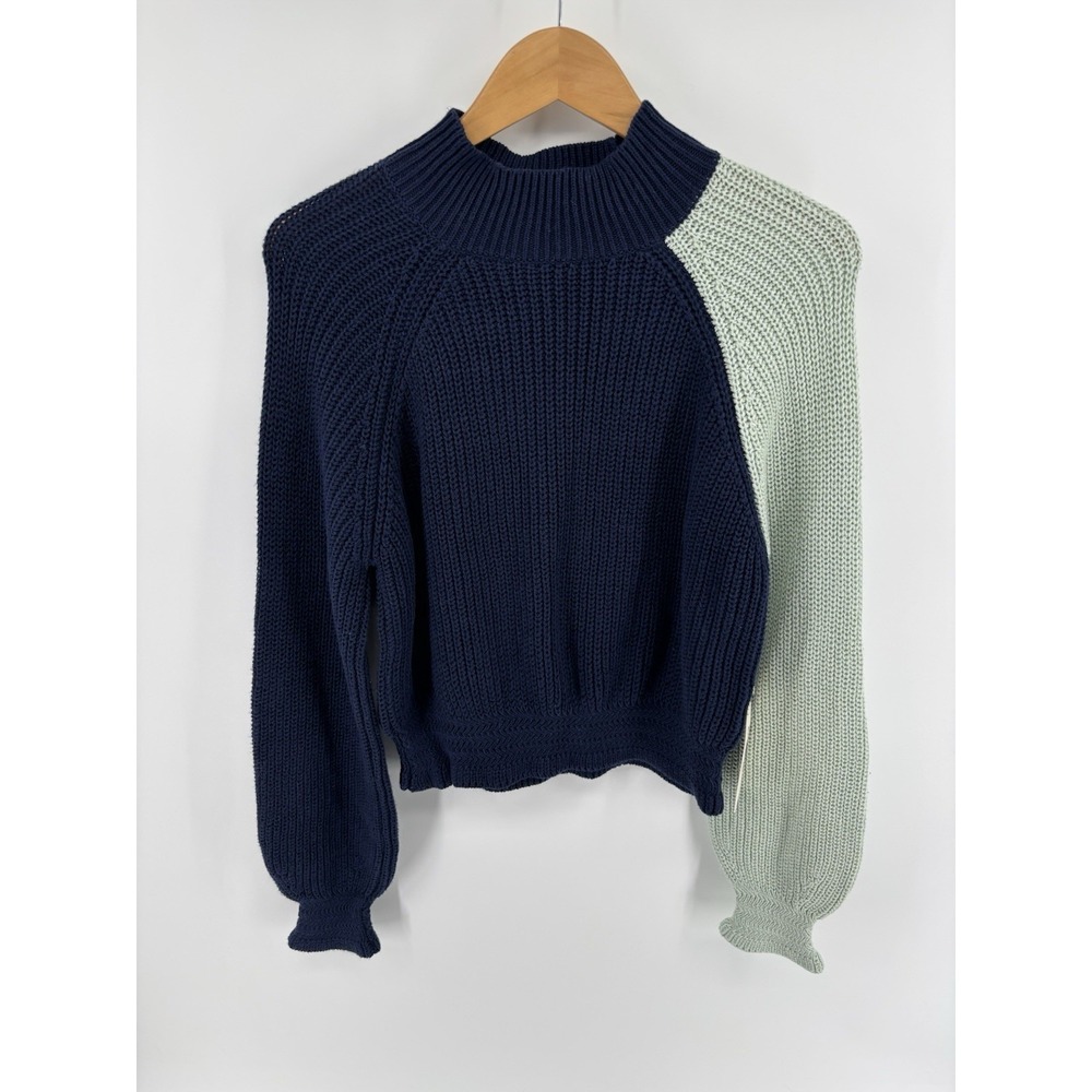 NWT AMO Tahoe Ribbed Sweater Sz S Alpaca Blend Mock Neck Limited Edition $298
